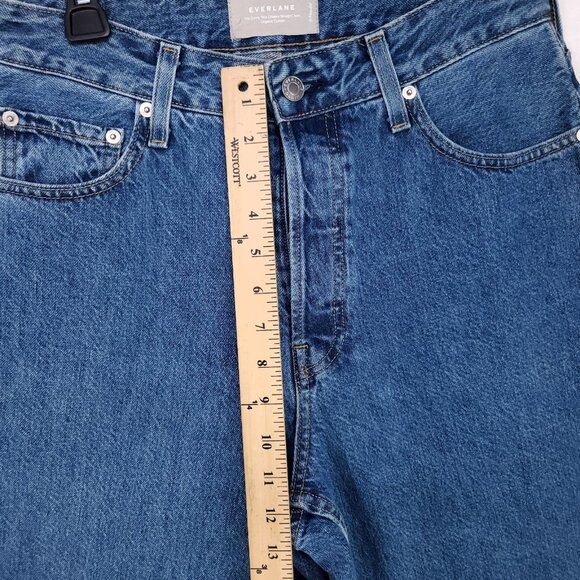 Everlane Curvy 90's Cheeky Straight Ankle Jean Size Womens 31Button Fly Organic - Picture 6 of 14